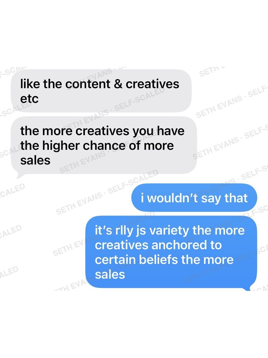 Text conversation: Variety, not volume